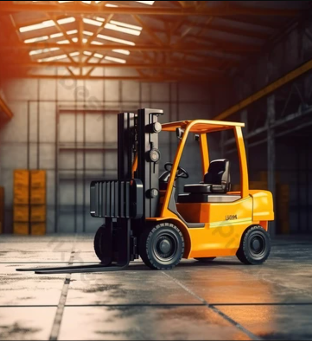 Montacargas utilizado de maqueta para certificación de personas físicas